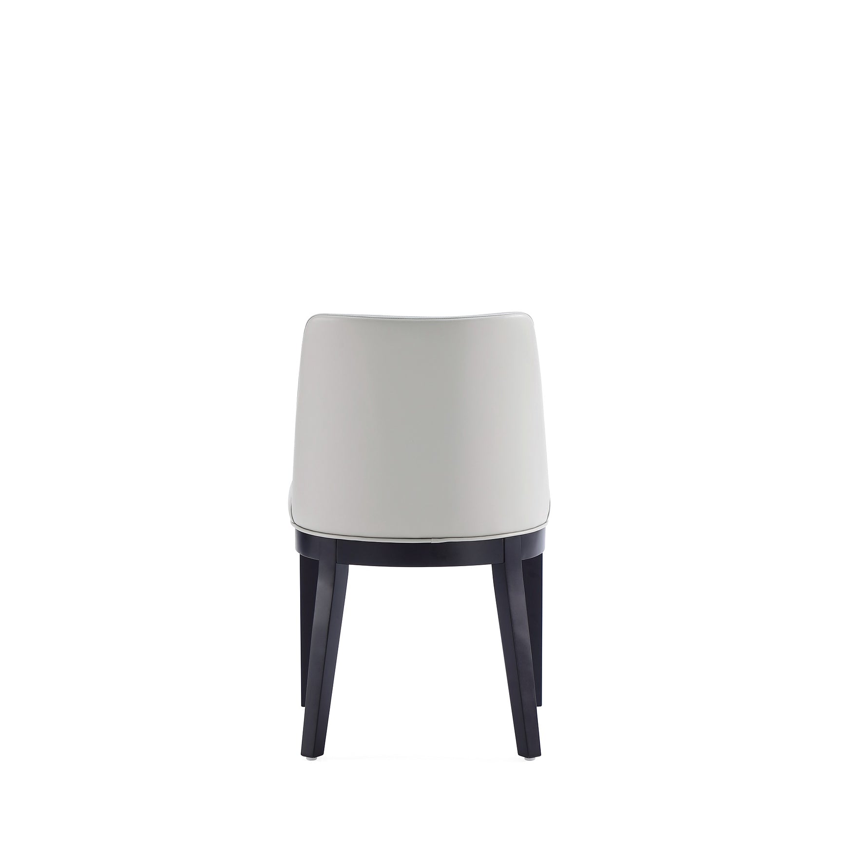 Gansevoort Faux Leather Dining Chair in Light Grey (set of 4) - Ornate Home