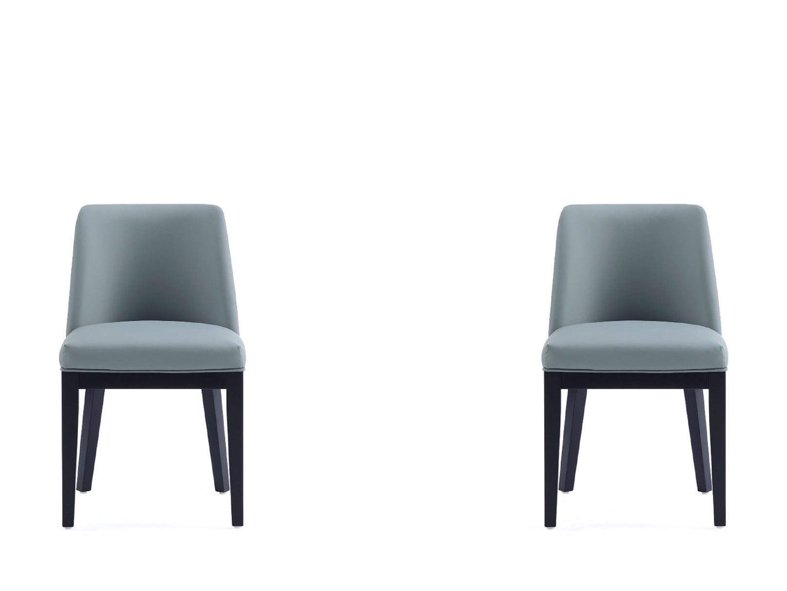 Gansevoort Faux Leather Dining Chair in Pewter (set of 2) - Ornate Home