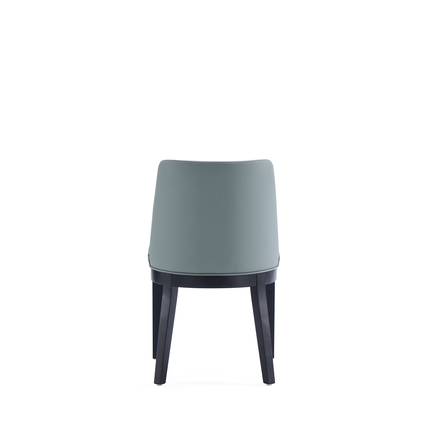 Gansevoort Faux Leather Dining Chair in Pewter (set of 2) - Ornate Home