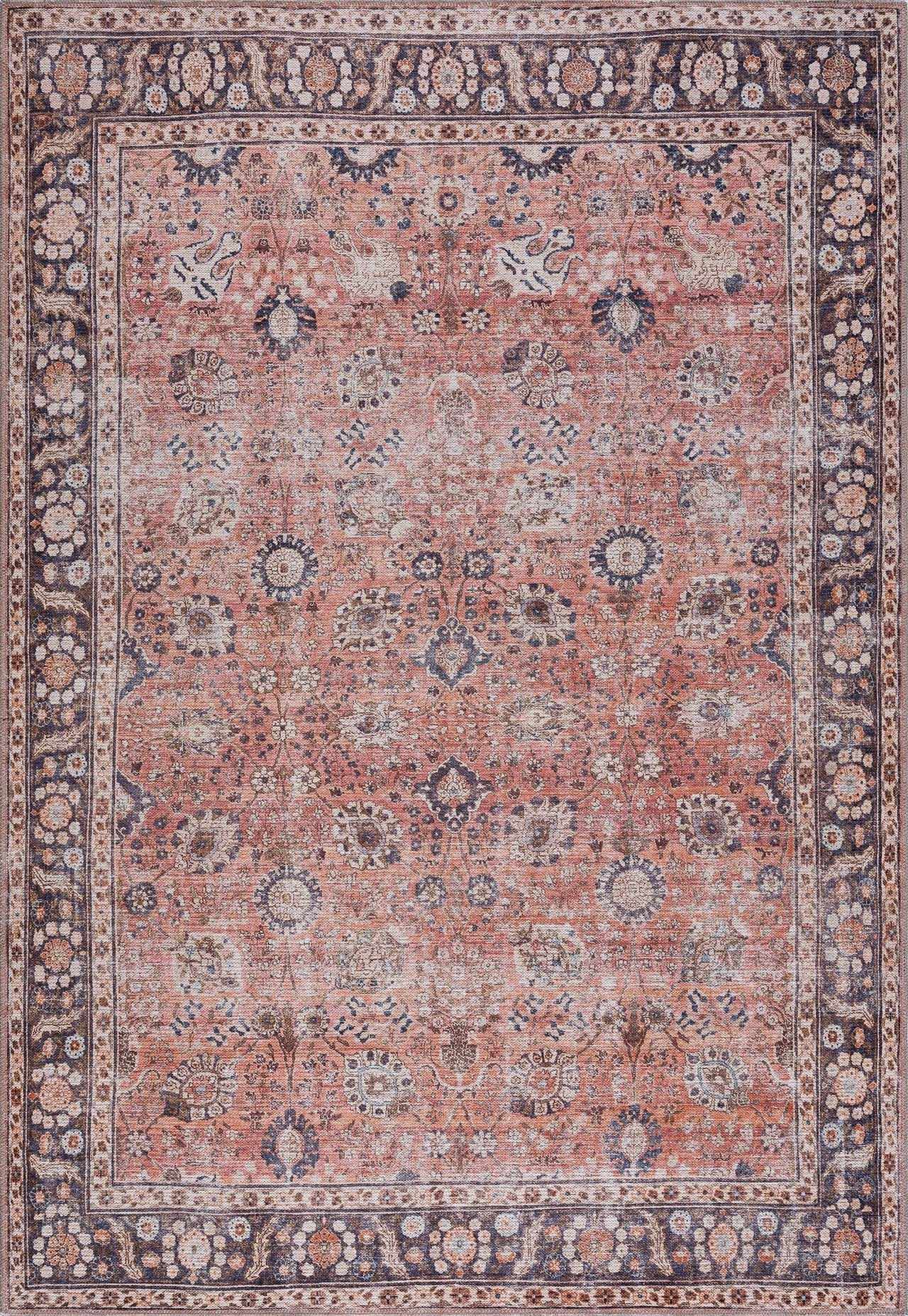 Ganyangan Red Washable Rug - Ornate Home
