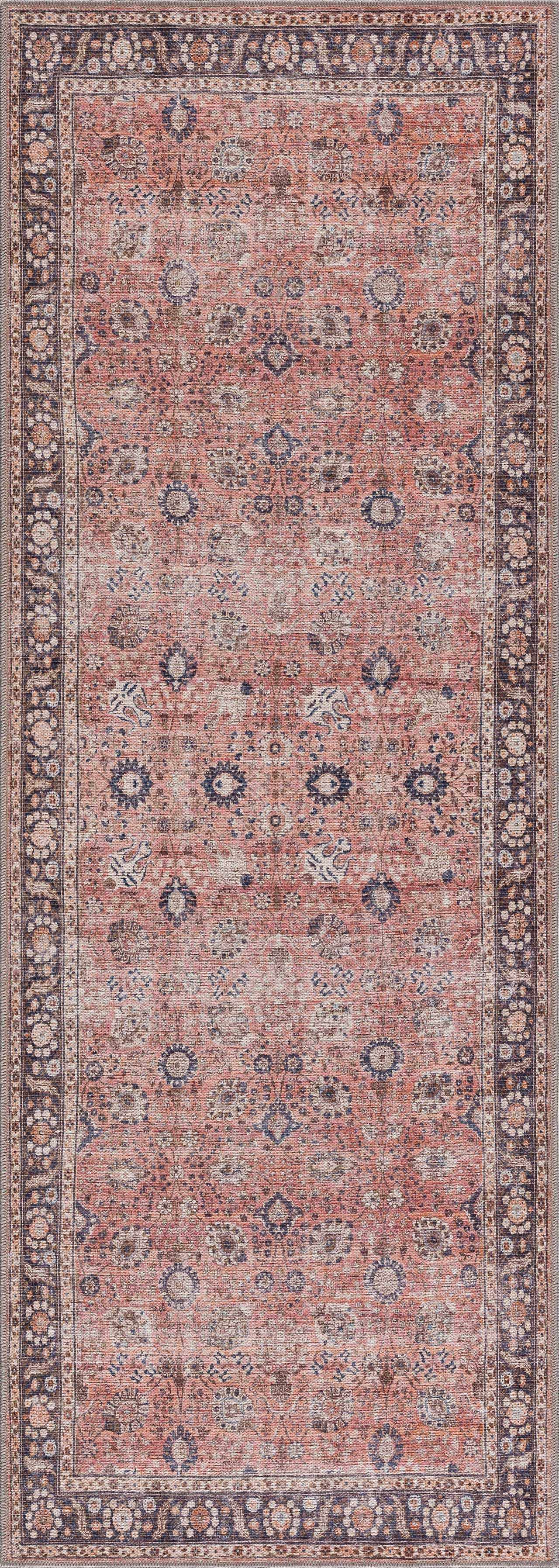 Ganyangan Red Washable Rug - Ornate Home