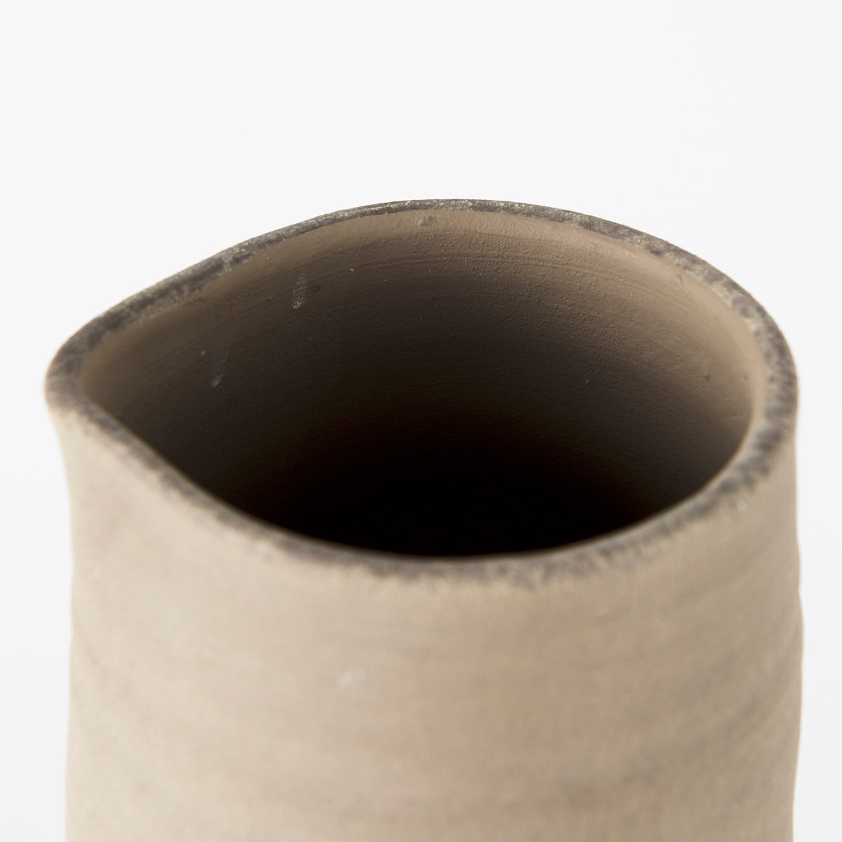 Garand Black/Natural Large Two-Toned Ceramic Jug - Ornate Home