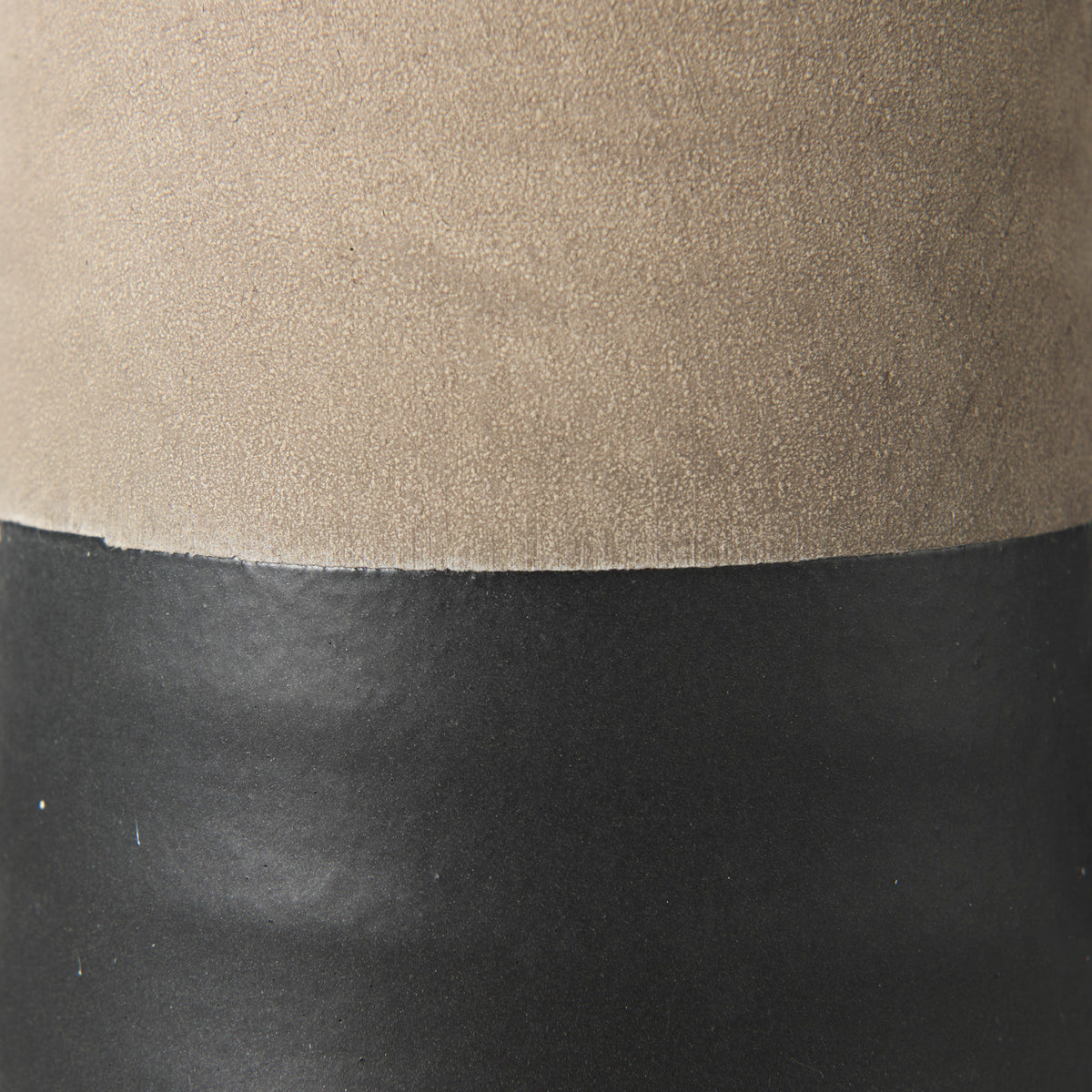 Garand Black/Natural Small Two-Toned Ceramic Jug - Ornate Home