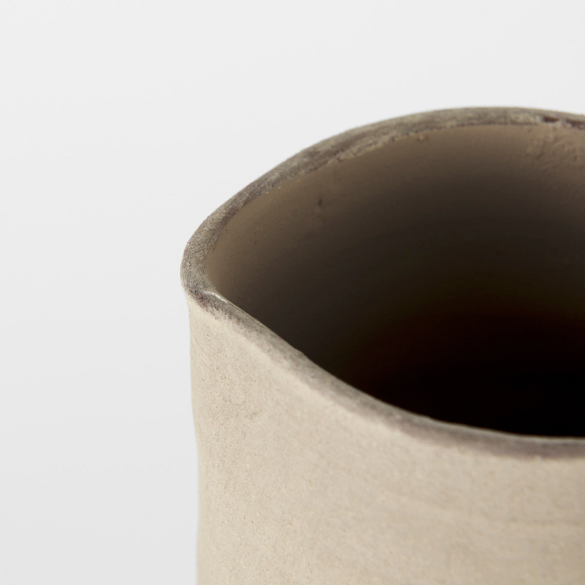 Garand White/Natural Medium Two-Toned Ceramic Jug - Ornate Home