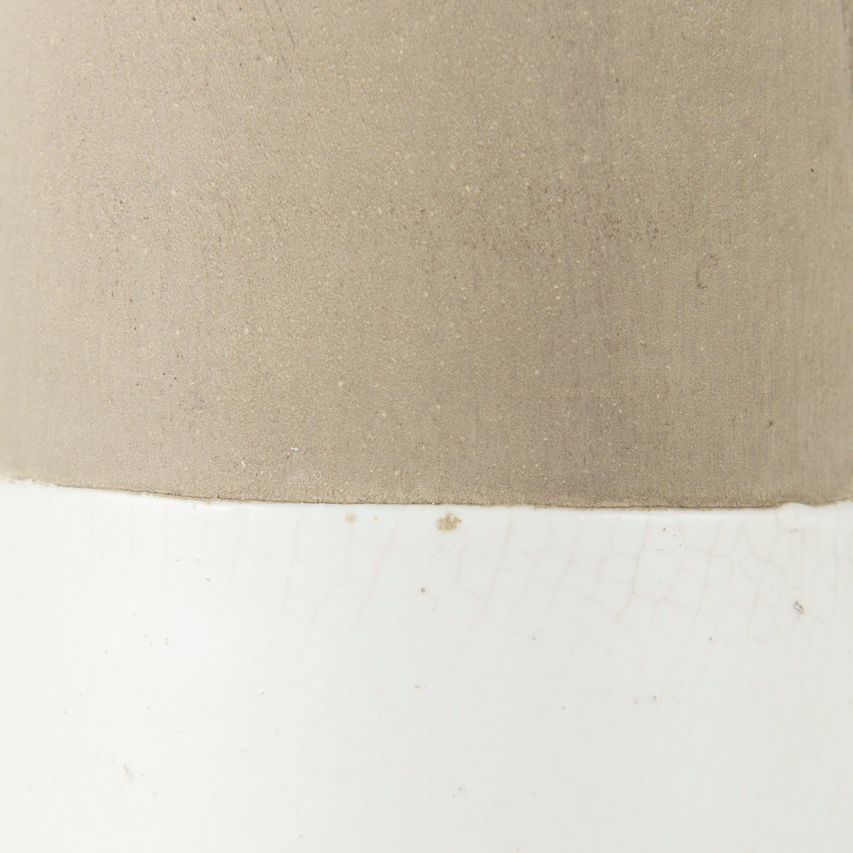 Garand White/Natural Medium Two-Toned Ceramic Jug - Ornate Home