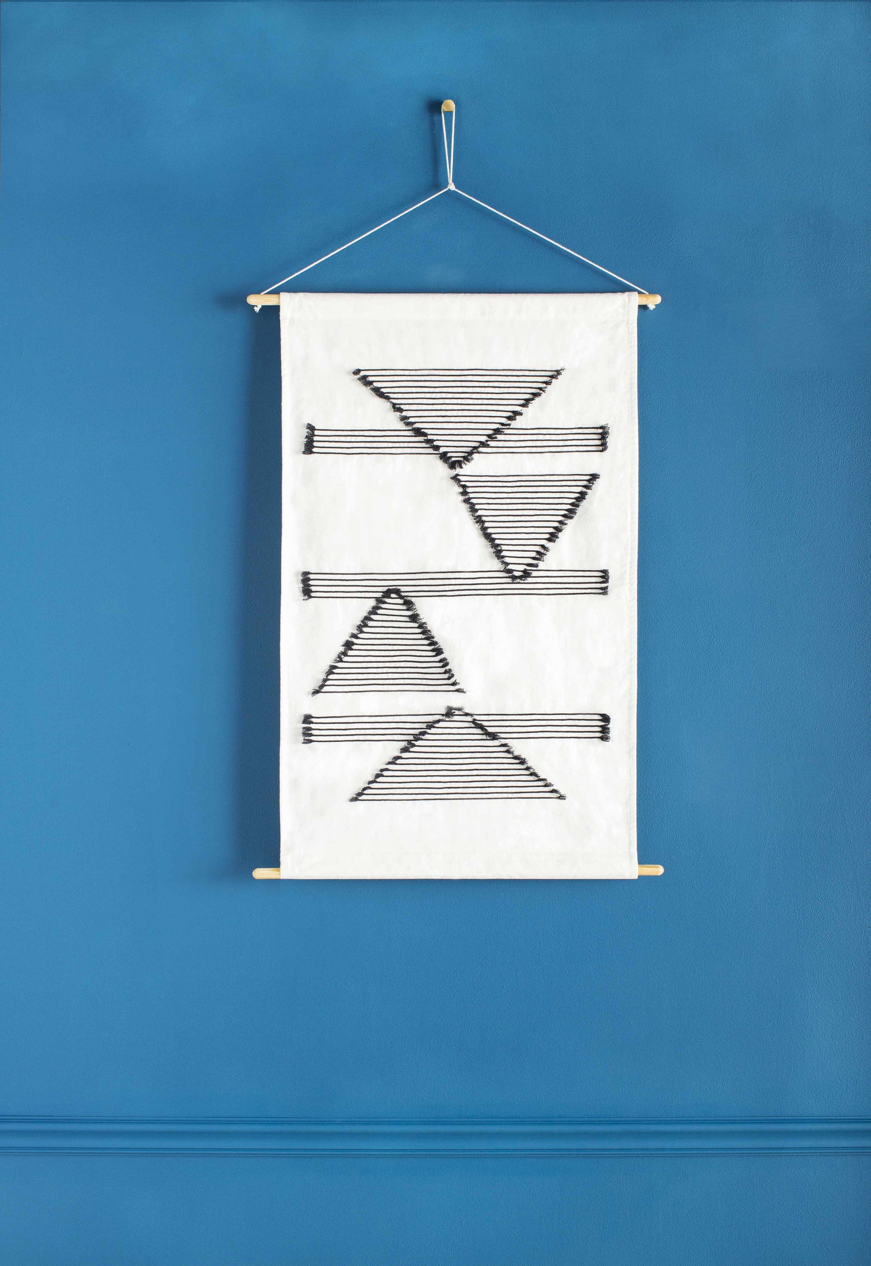 Garber Monochrome Geometric Wall Hanging - Ornate Home
