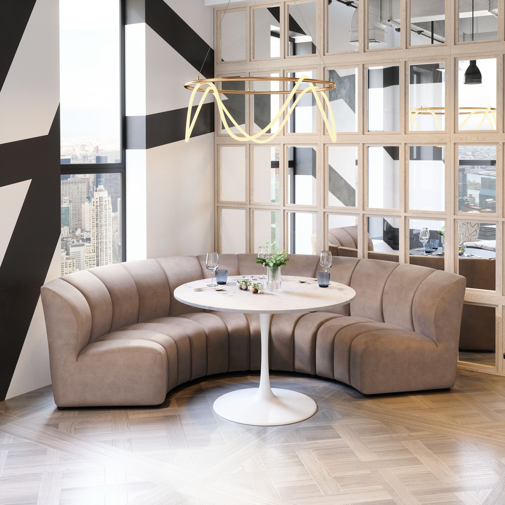 Garbi Beige Modular Sectional - Ornate Home