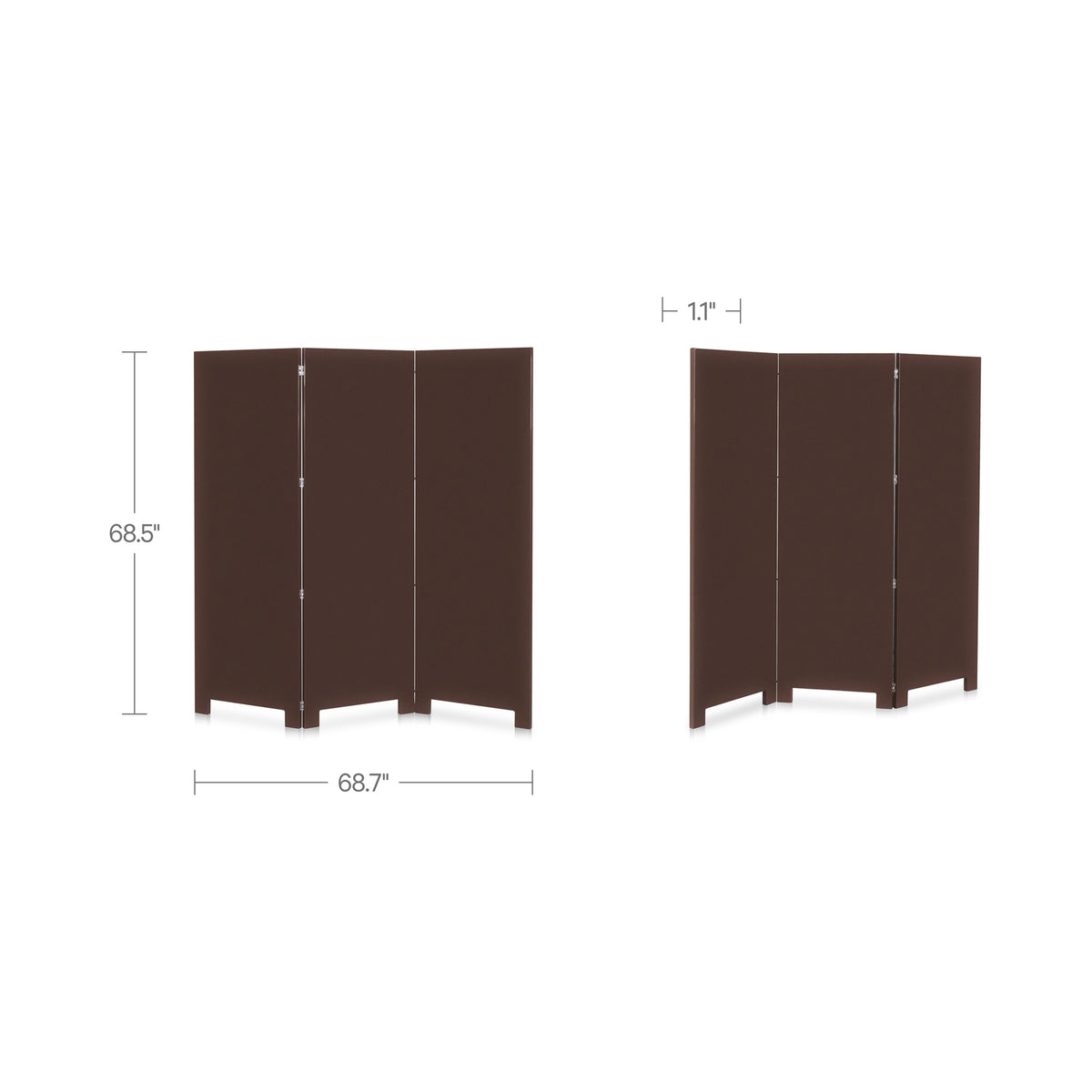 Garbo Dark Brown Lacquer Screen - Ornate Home