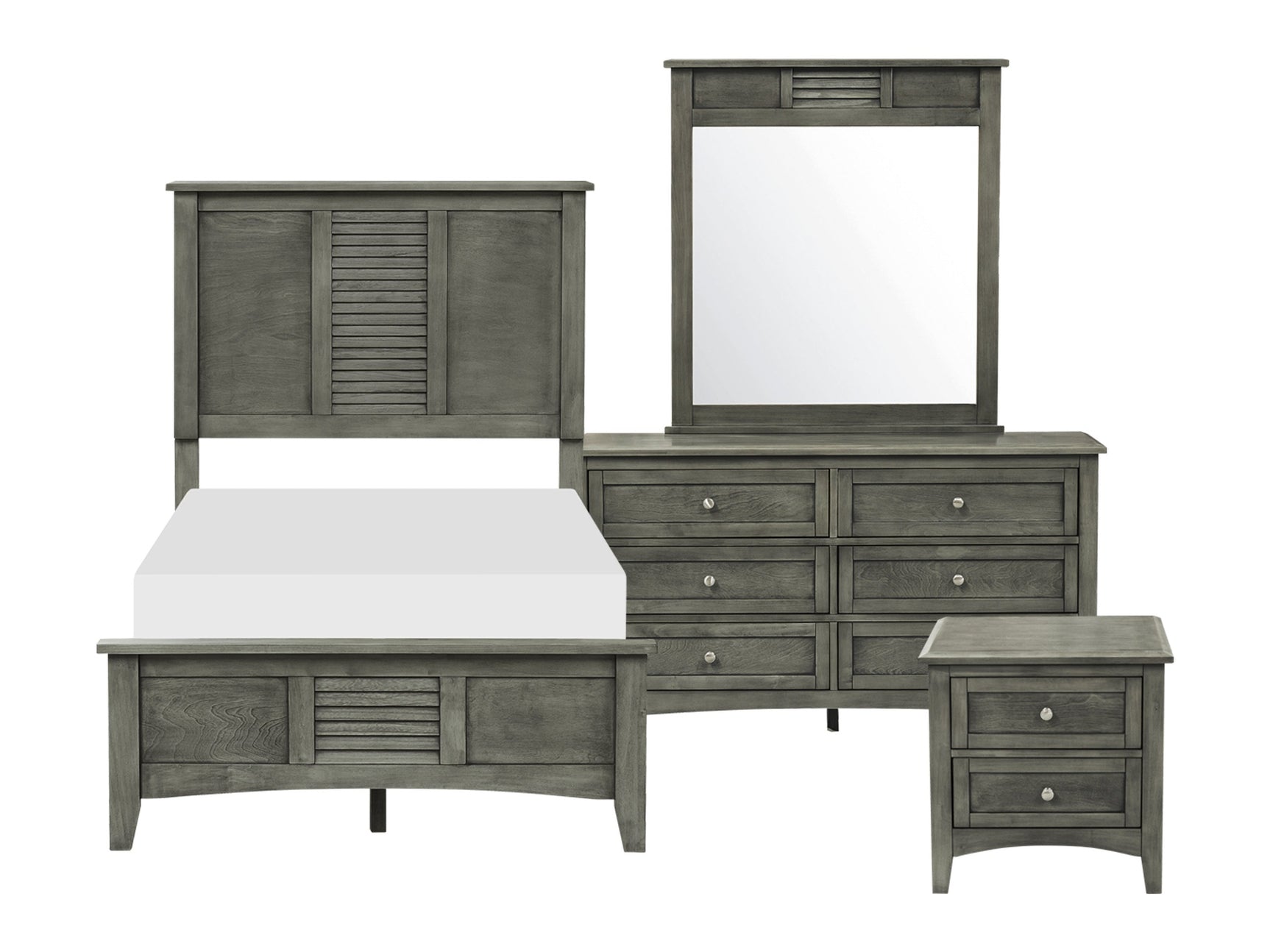 Garcia Cool Gray 4-piece Twin Bedroom Set - Ornate Home