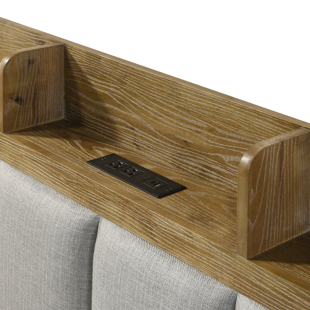 Garcia Light Aspen Brown Queen Bed - Ornate Home