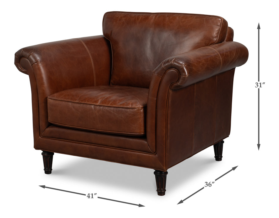 Gardner Newark Brown Chair - Ornate Home
