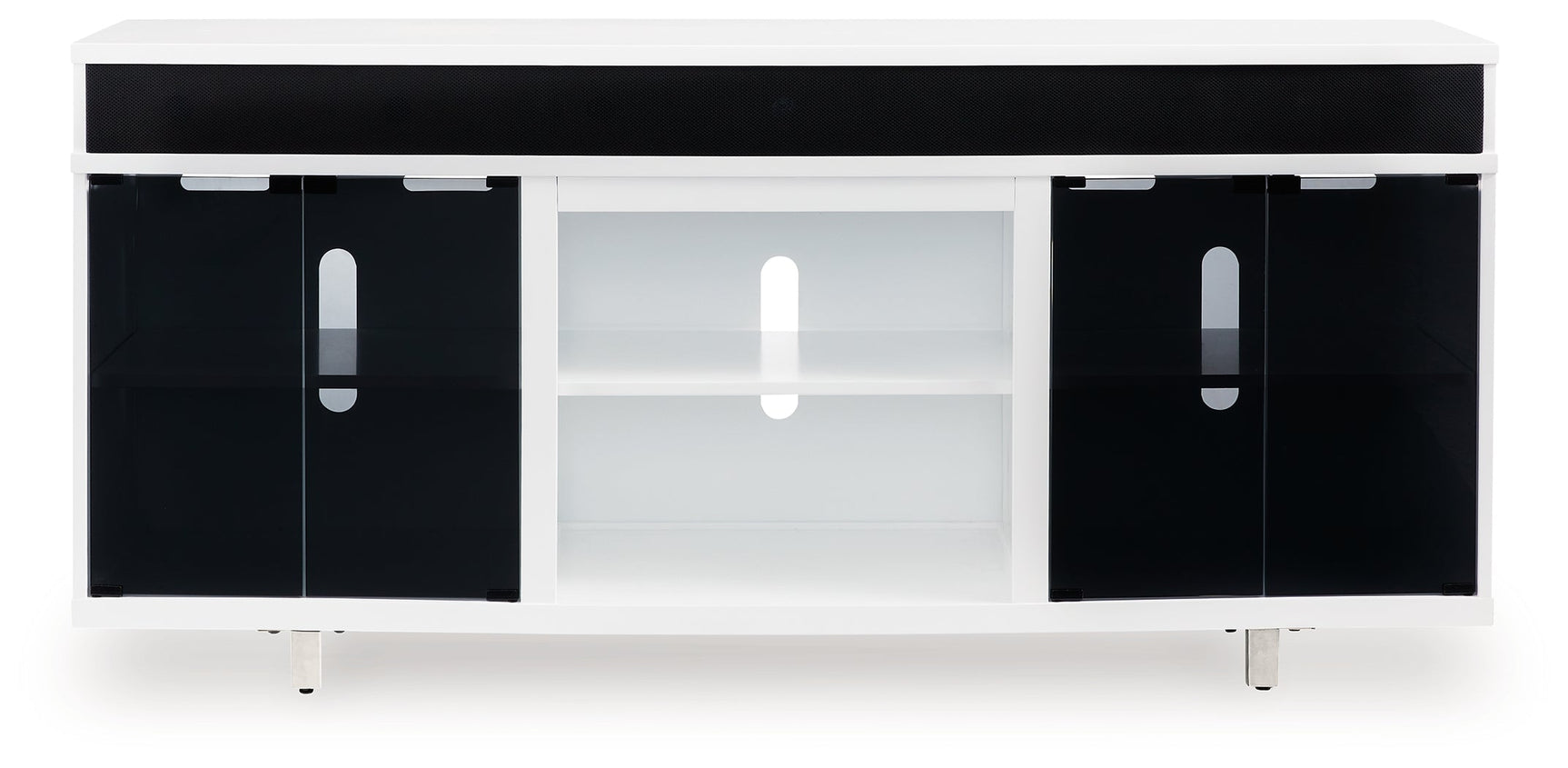 Gardoni White & Black 72" TV Stand - Ornate Home