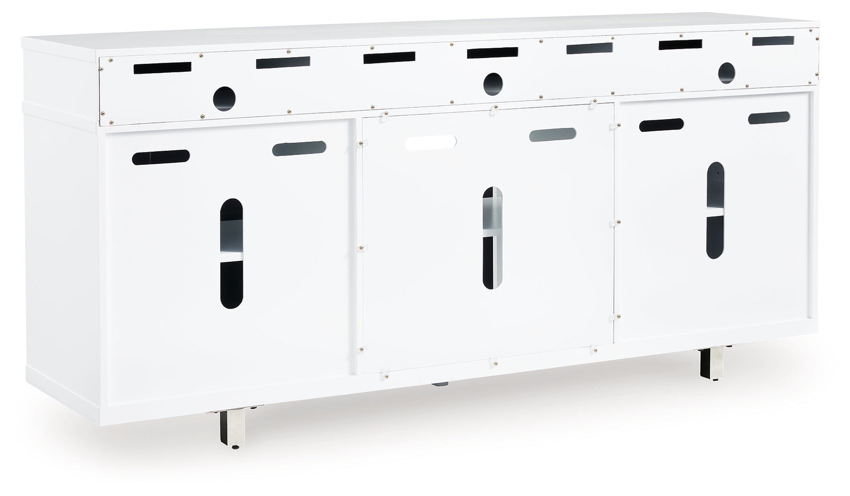 Gardoni White & Black 72" TV Stand - Ornate Home