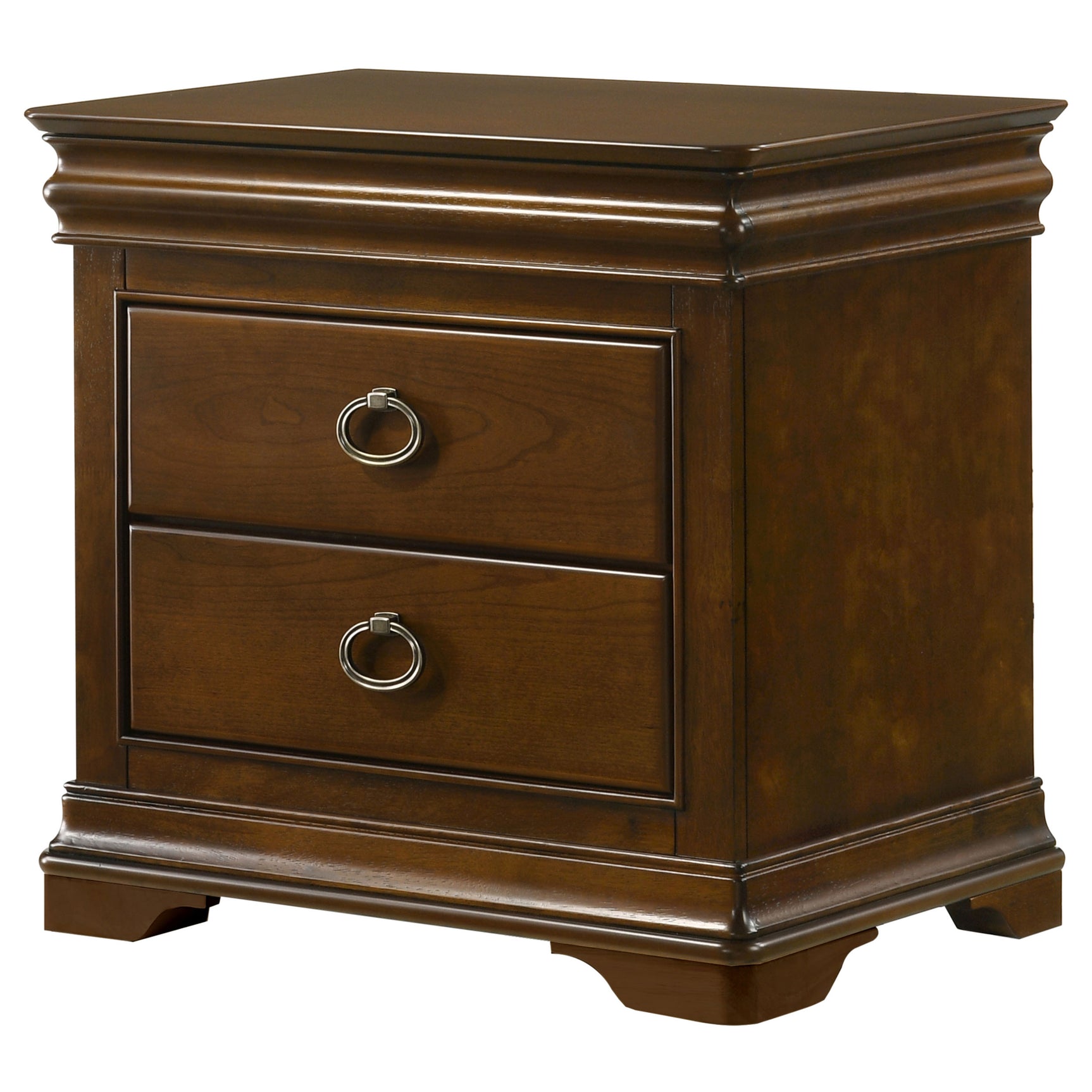 Garland Brown Cherry 3-drawer Nightstand Bedside Table - Ornate Home