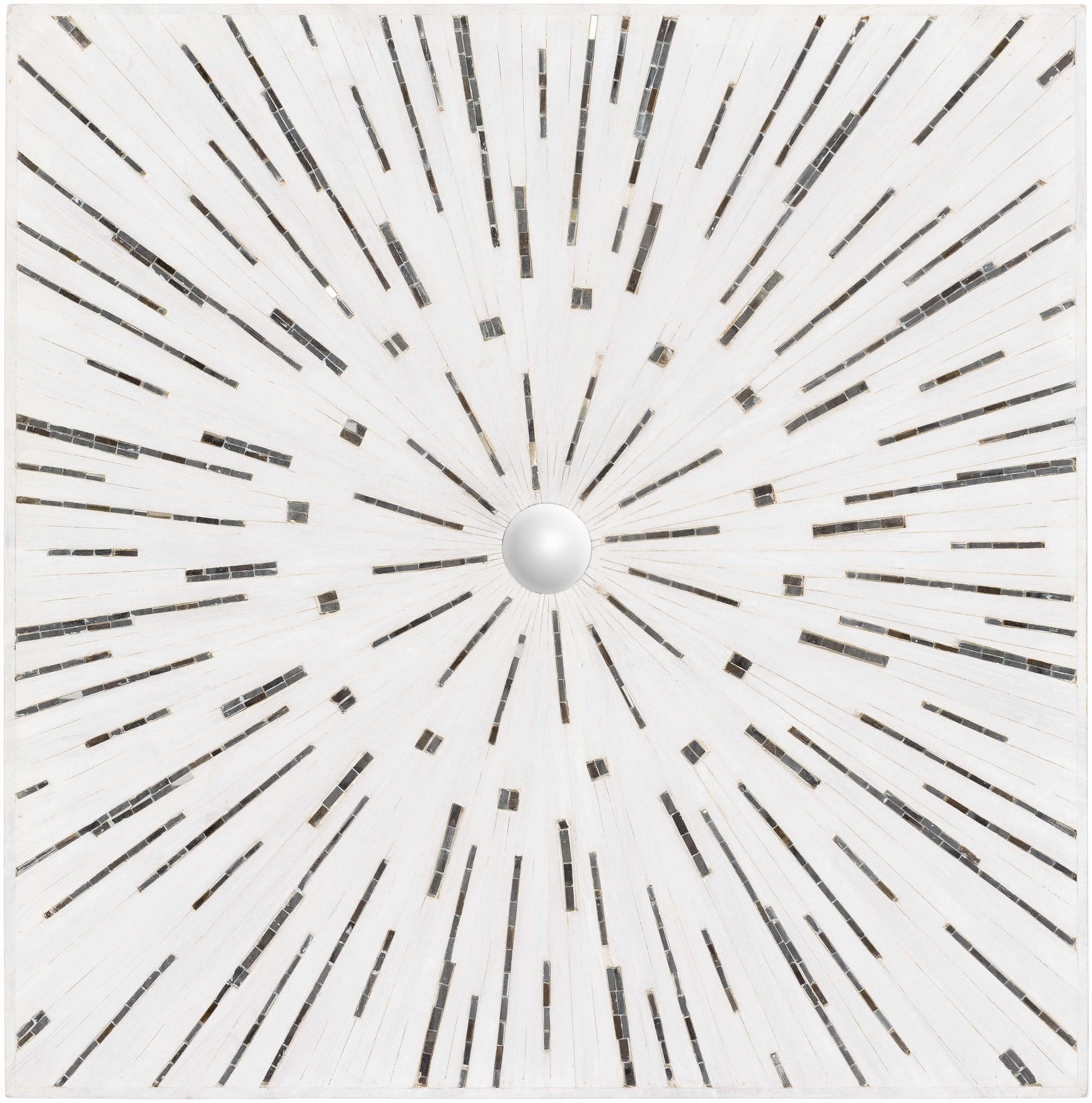 Garnet White Mosaic Starburst Wall Art - Clearance - Ornate Home