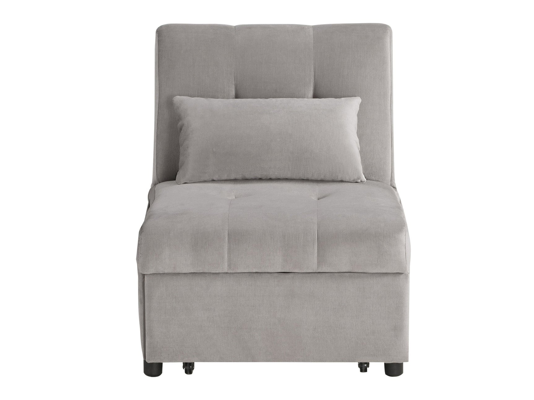 Garrell Brownish Gray Velvet Lift Top Storage Bench with Pull-out Bed - Ornate Home