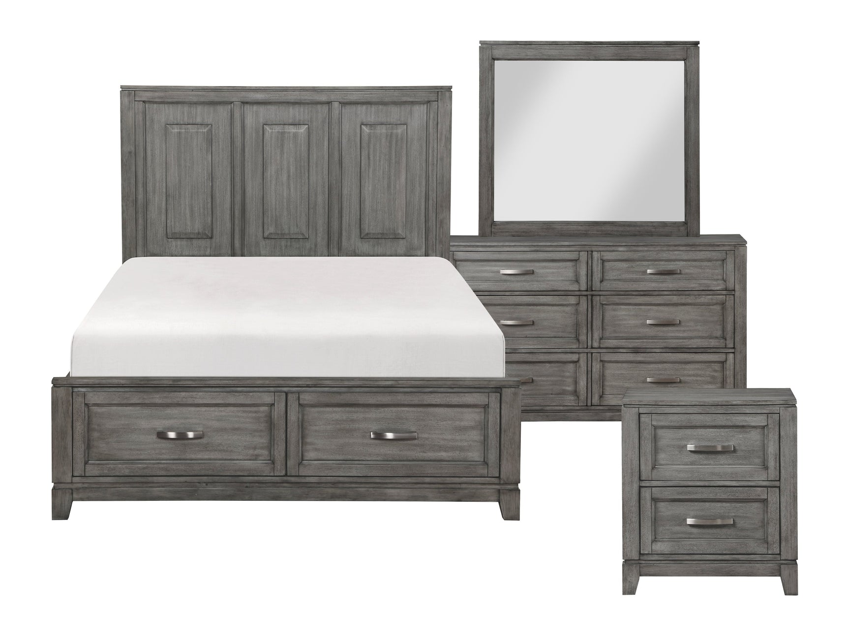 Garretson Gray 4-piece Queen Bedroom Set - Ornate Home
