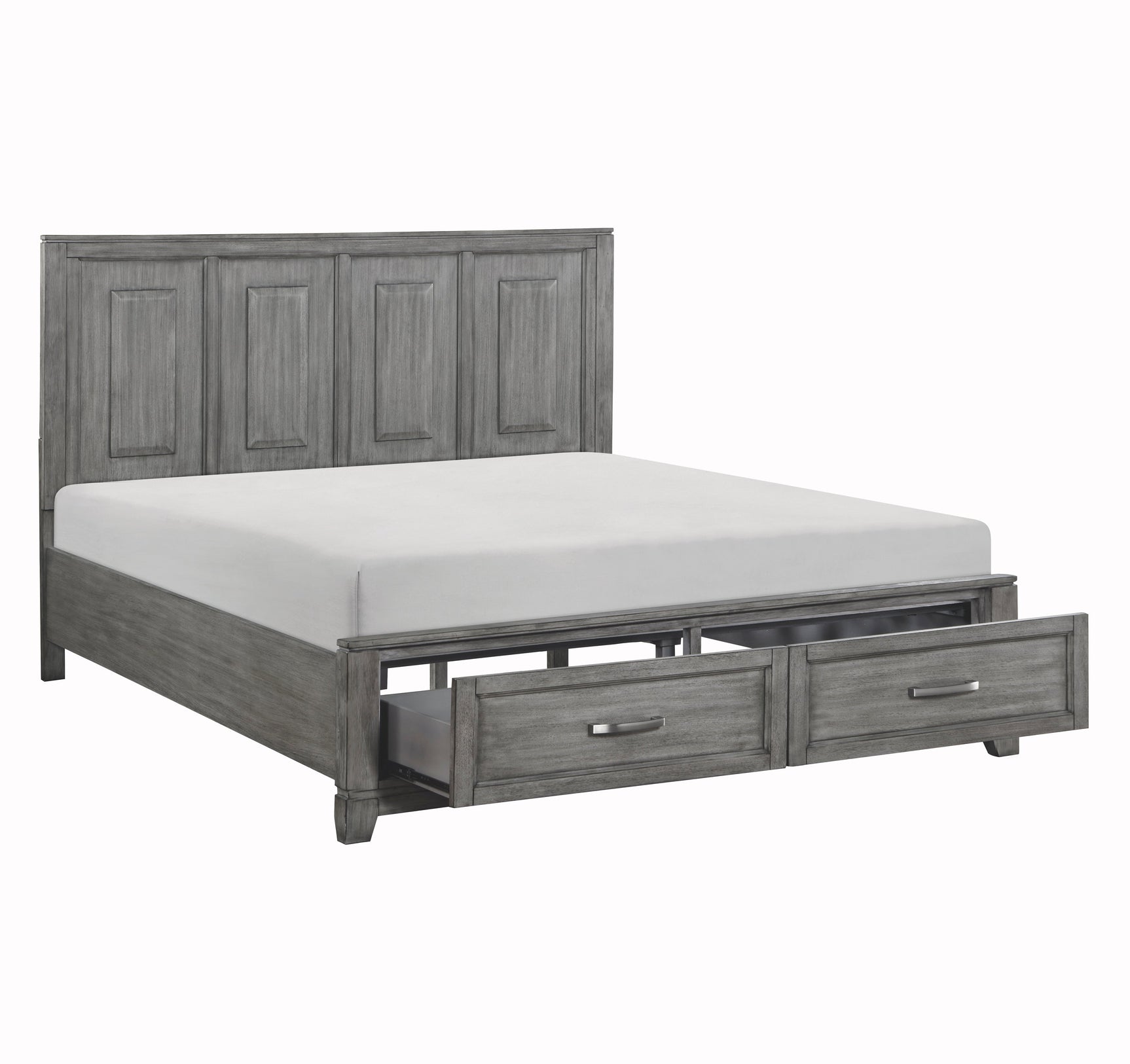 Garretson Gray Eastern King Platform Bed - Ornate Home