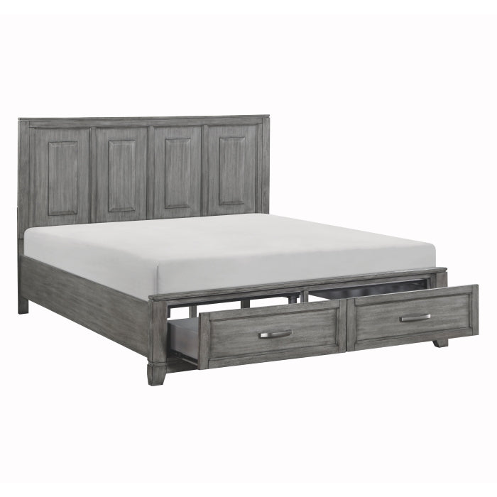 Garretson Gray Eastern King Platform Bed - Ornate Home