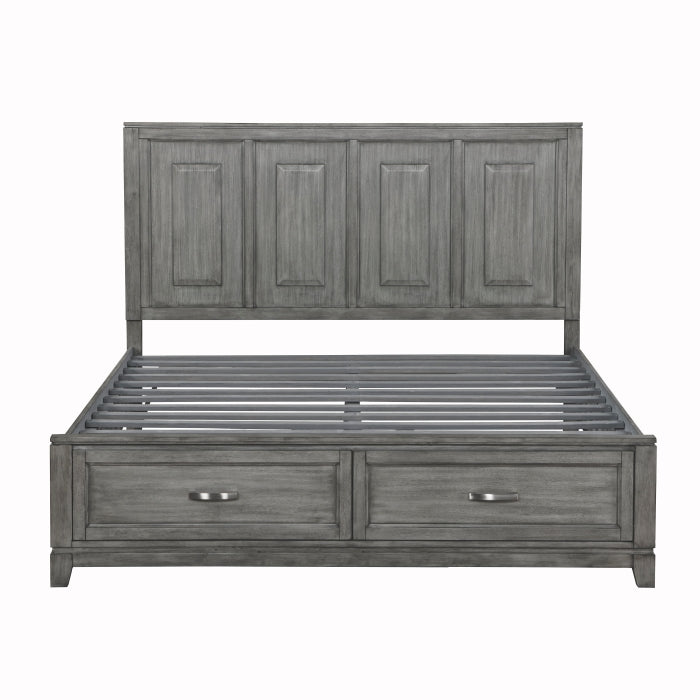 Garretson Gray Eastern King Platform Bed - Ornate Home