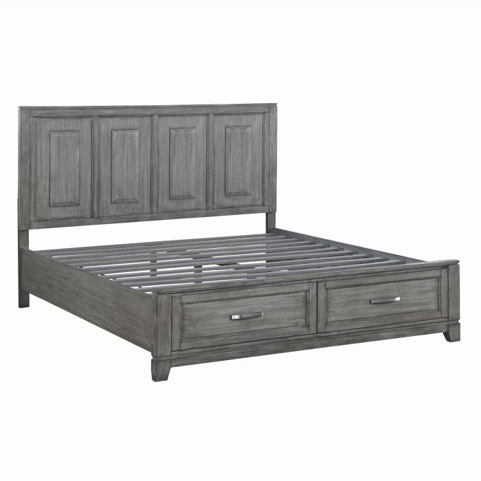 Garretson Gray Eastern King Platform Bed - Ornate Home