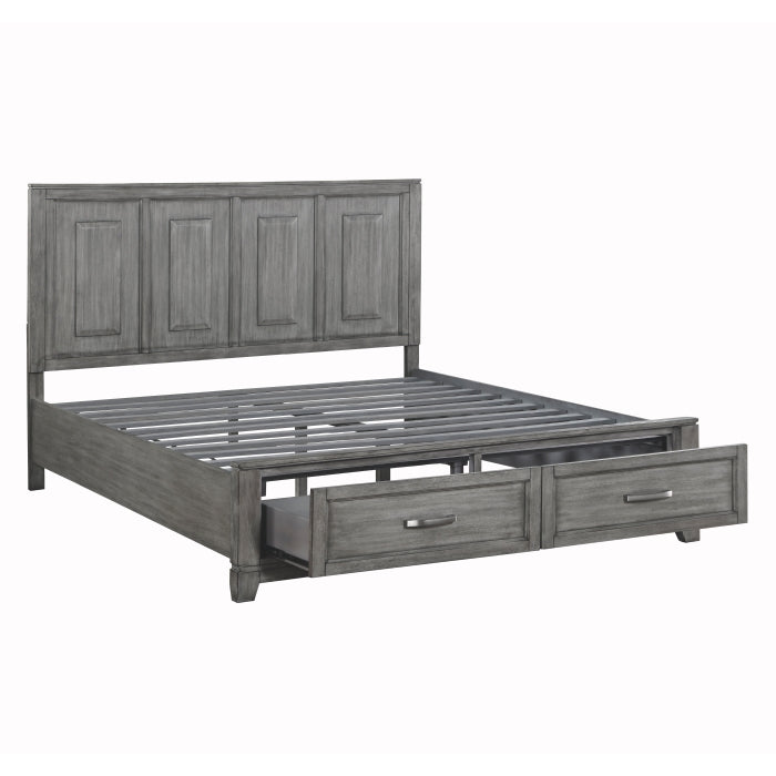 Garretson Gray Eastern King Platform Bed - Ornate Home