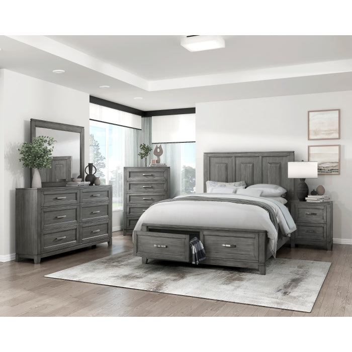 Garretson Gray Eastern King Platform Bed - Ornate Home