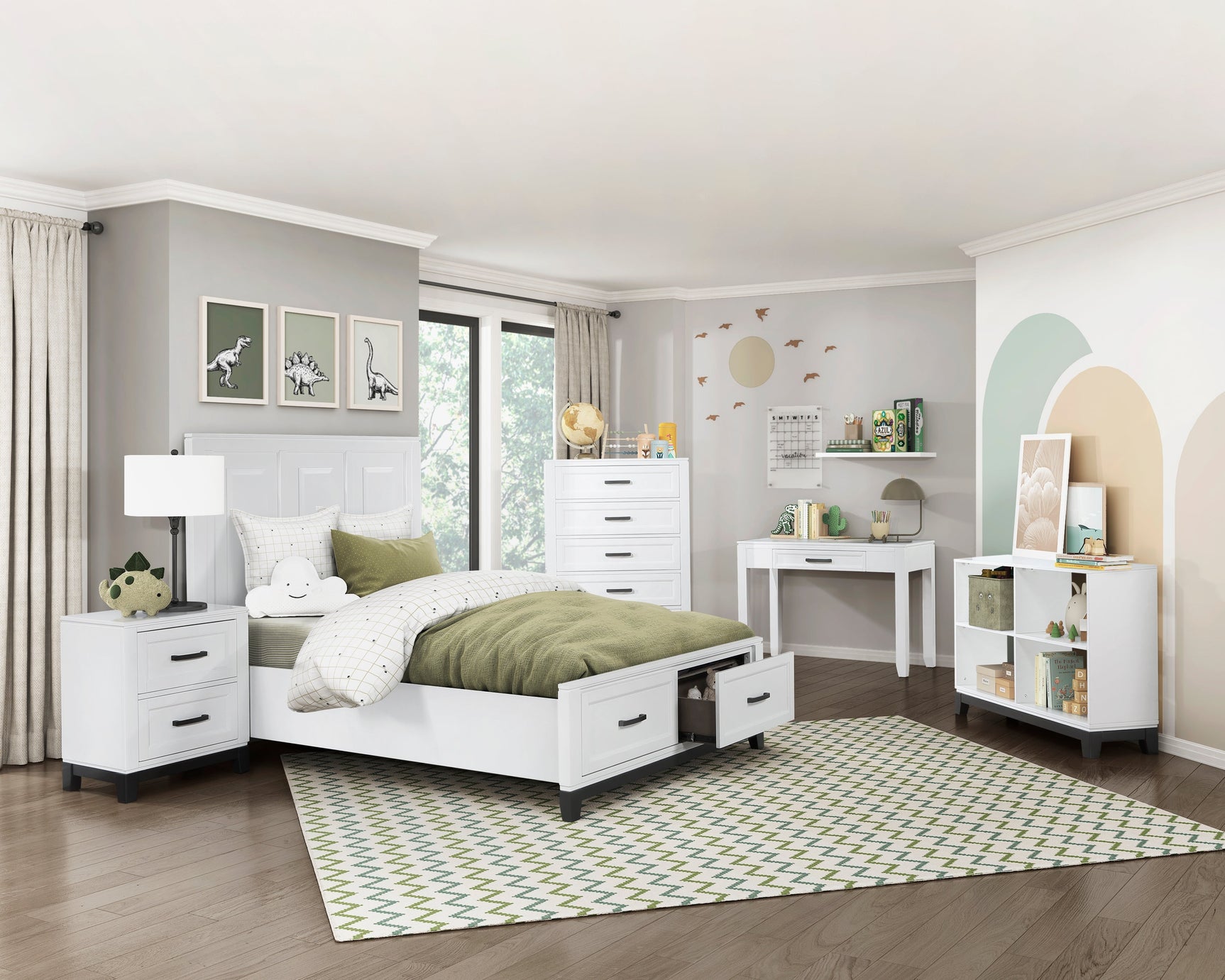 Garretson White Full Platform Bed - Ornate Home