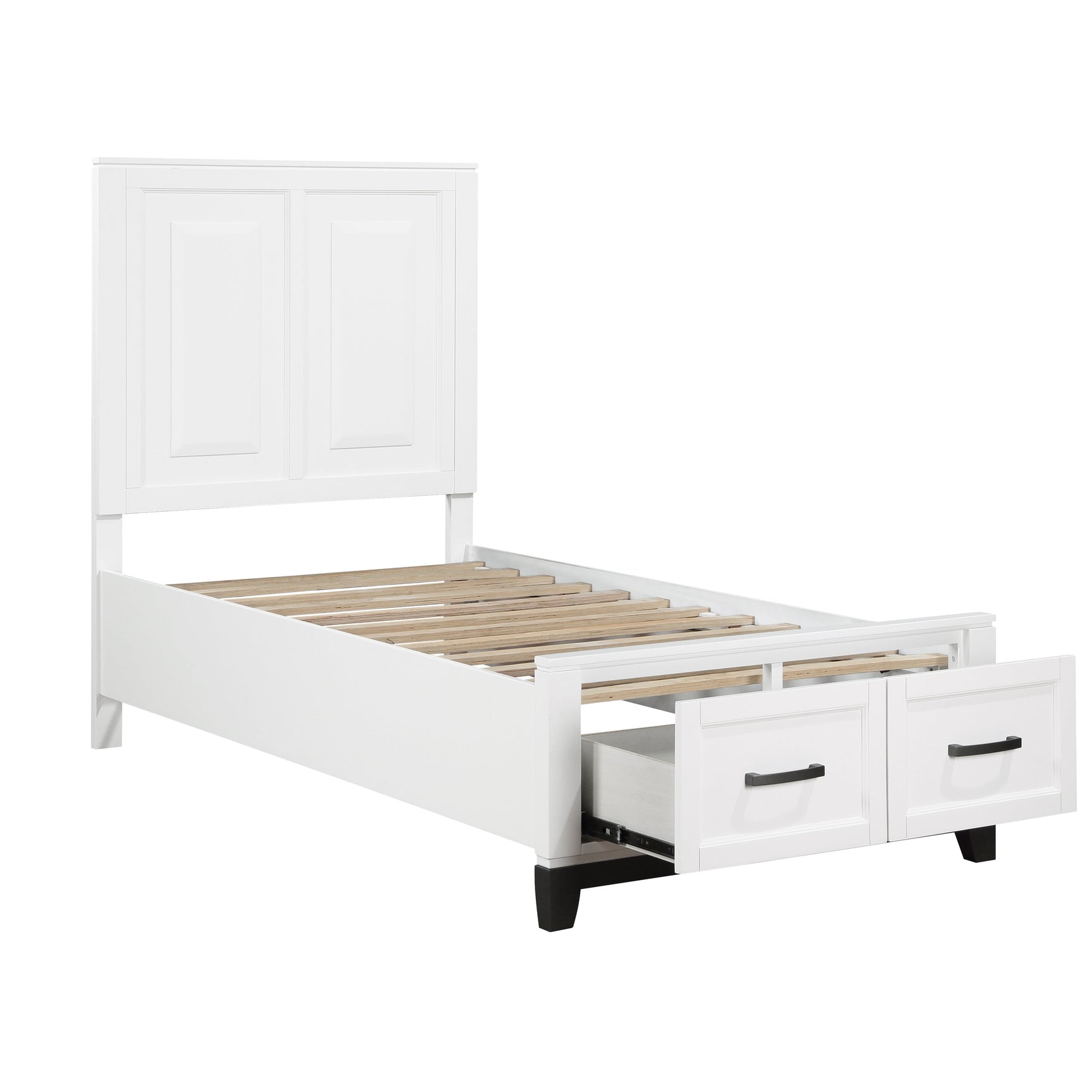 Garretson White Twin Platform Bed - Ornate Home
