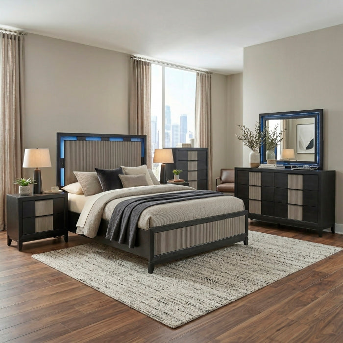 Garrison Black California King Bed - Ornate Home