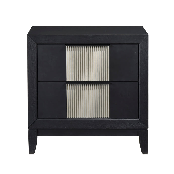 Garrison Black Nightstand - Ornate Home