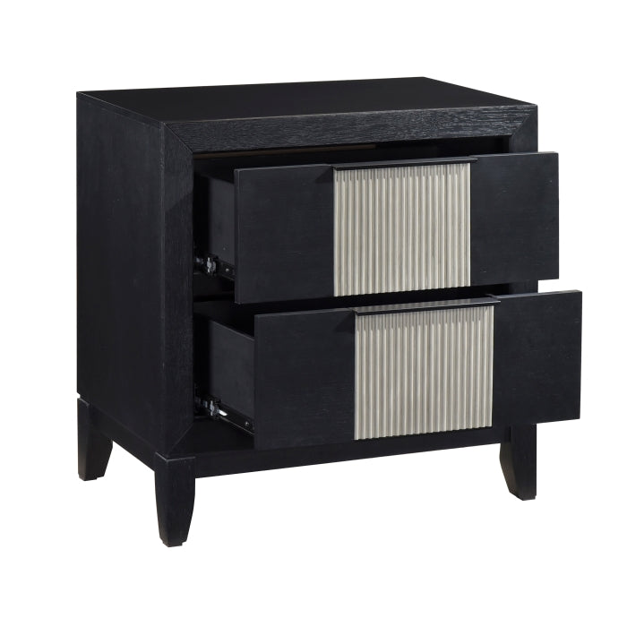 Garrison Black Nightstand - Ornate Home