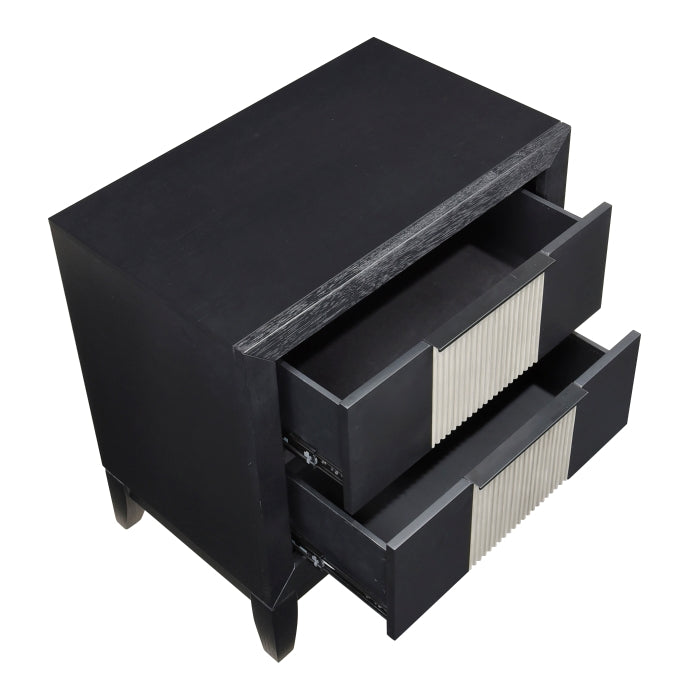 Garrison Black Nightstand - Ornate Home
