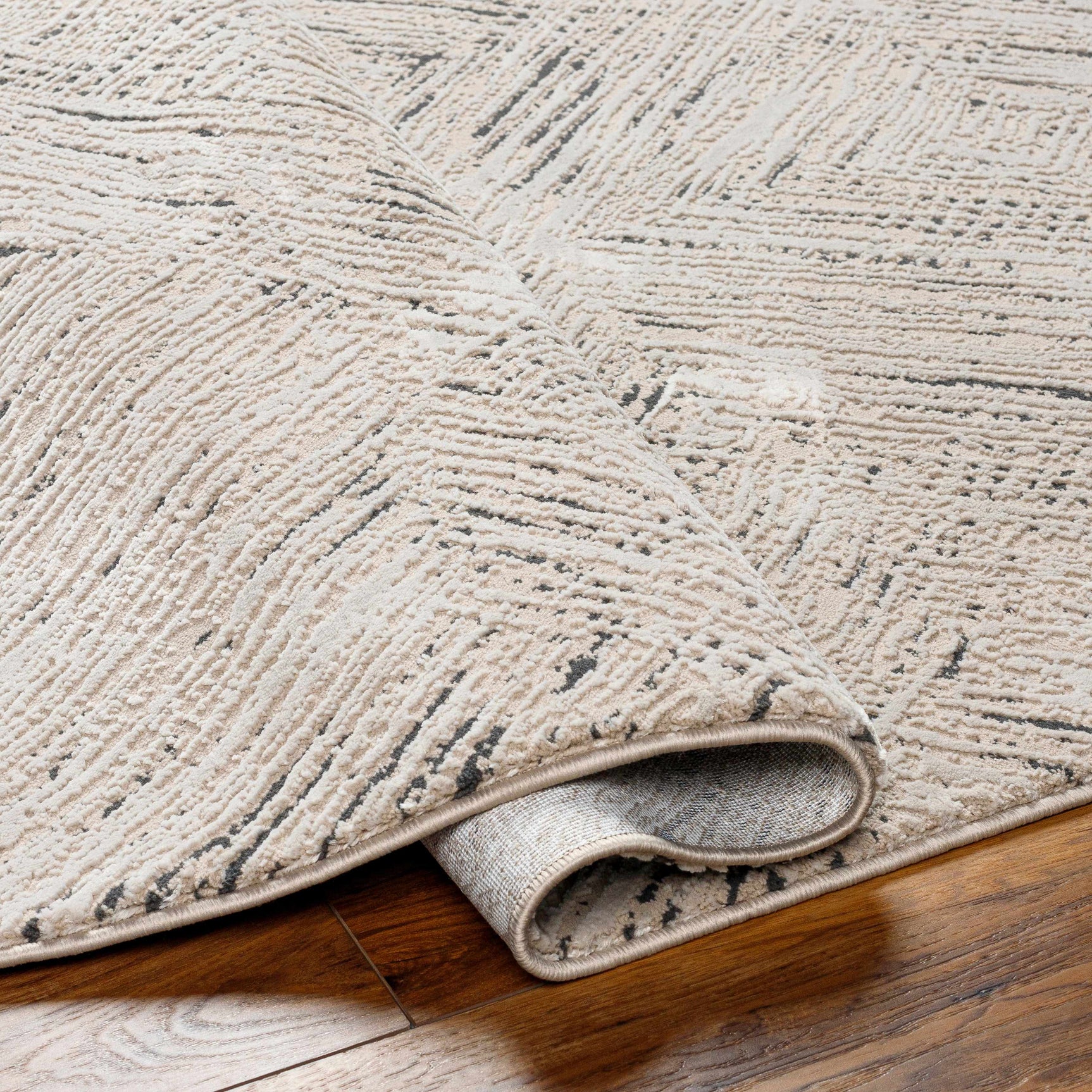 Garza Diamond Textured Washable Rug - Ornate Home