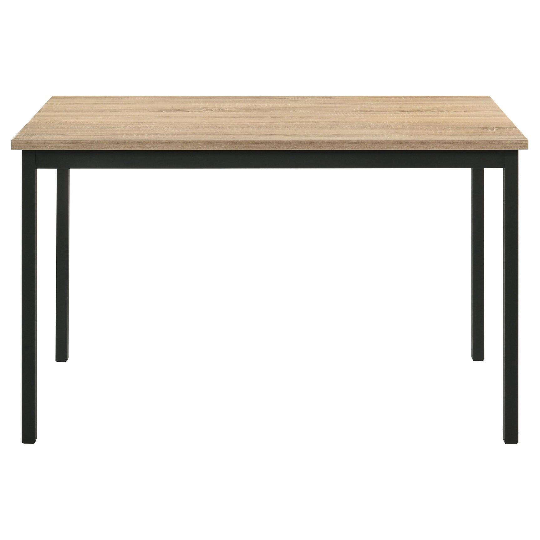Garza Greige Oak/Black 5-piece Rectangular Dining Table - Ornate Home