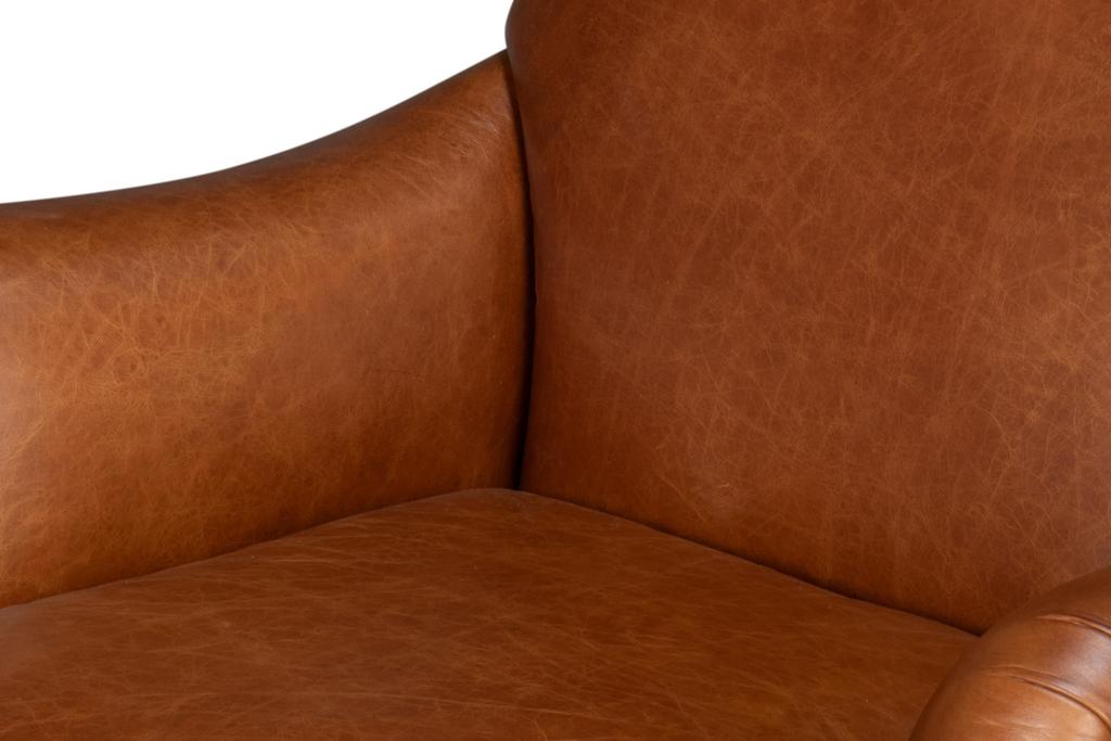Gaston Brown Distilled Leather Chair - Ornate Home