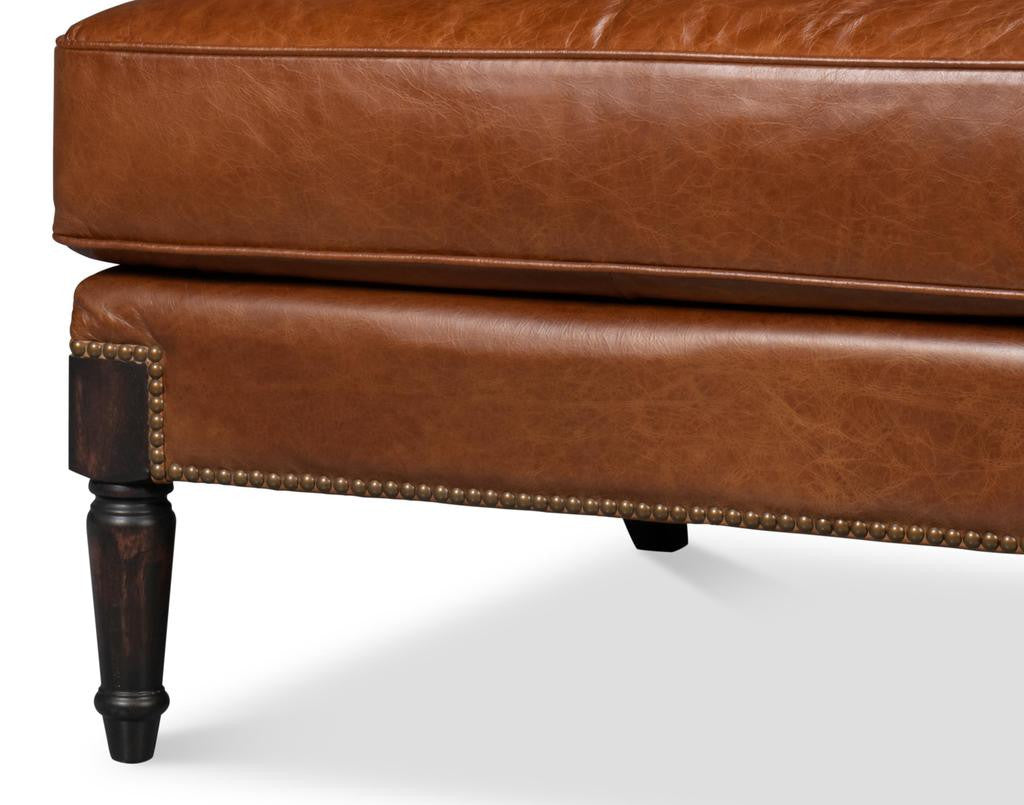 Gaston Brown Distilled Leather Chair - Ornate Home