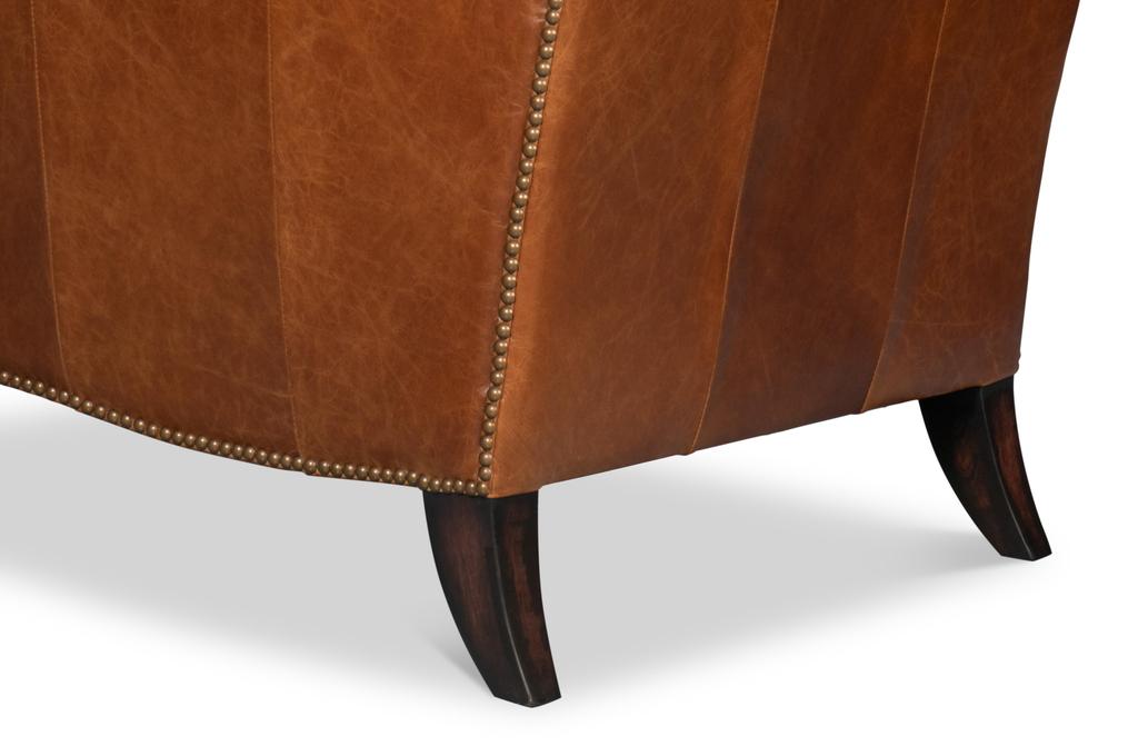 Gaston Brown Distilled Leather Chair - Ornate Home