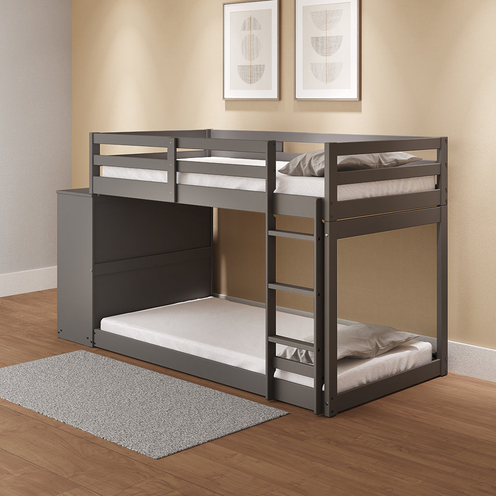 Gaston Gray Twin/Twin Bunk Bed - Ornate Home