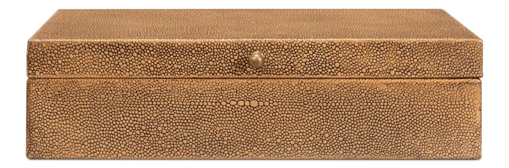 Gatsburg Brown Shagreen Box (Set of 2) - Ornate Home