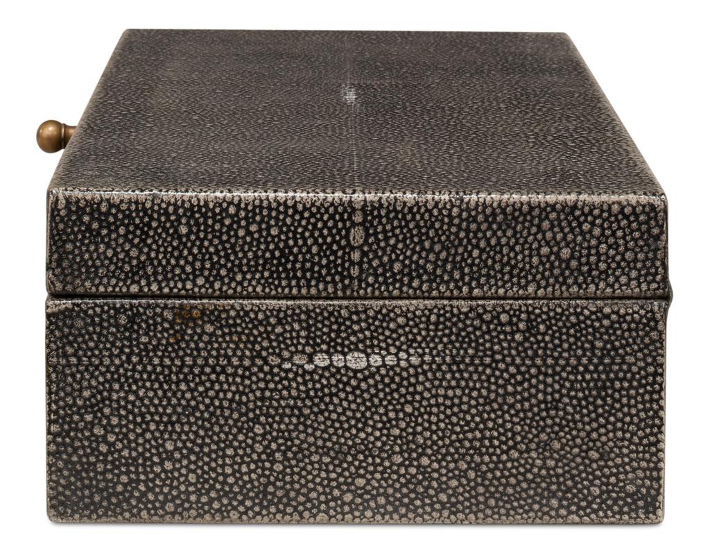 Gatsburg Grey Shagreen Books (Set of 12) - Ornate Home