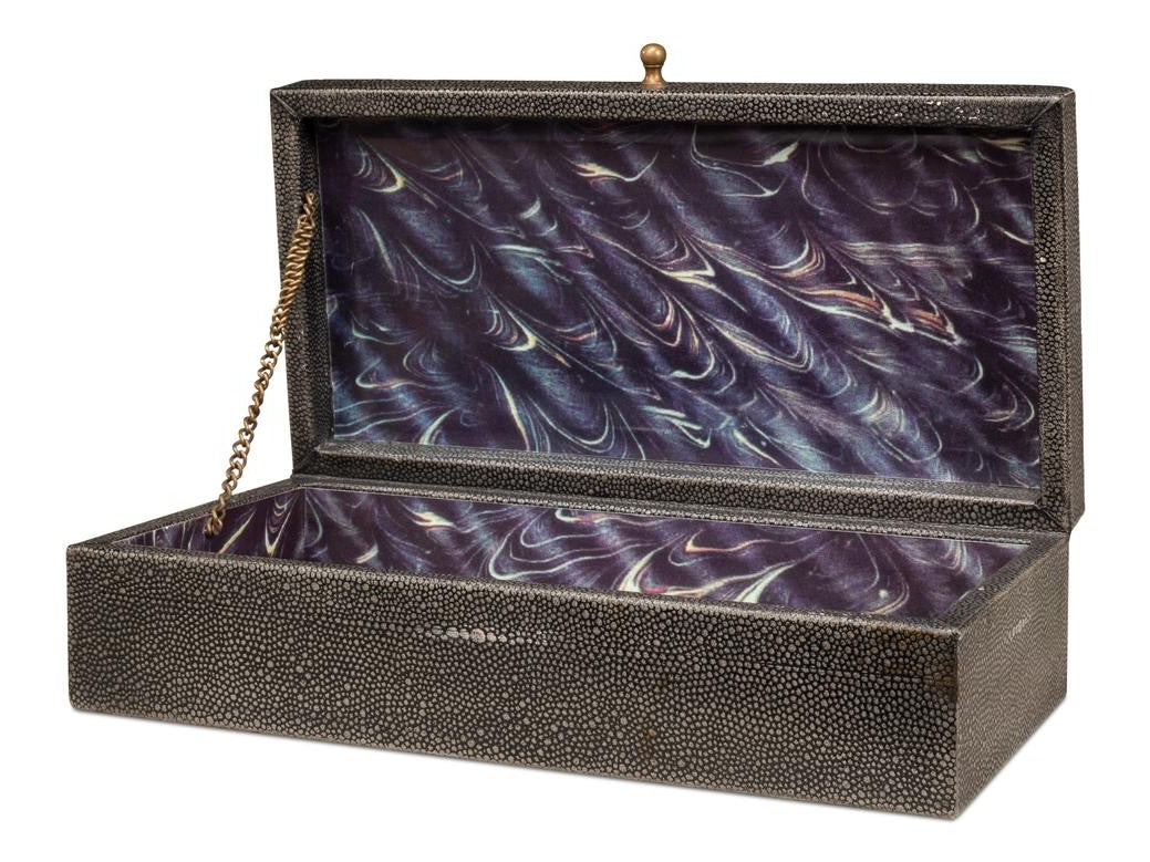 Gatsburg Grey Shagreen Books (Set of 12) - Ornate Home