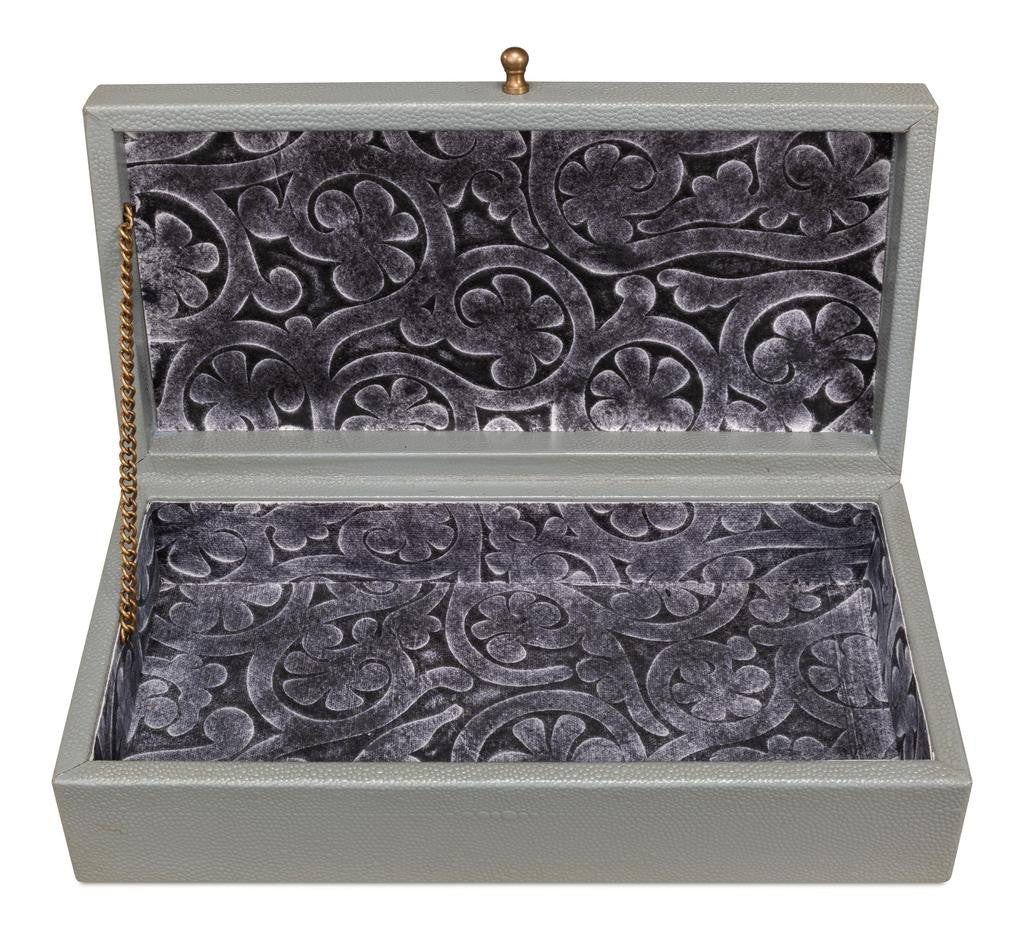 Gatsburg Grey Shagreen Box (Set of 2) - Ornate Home