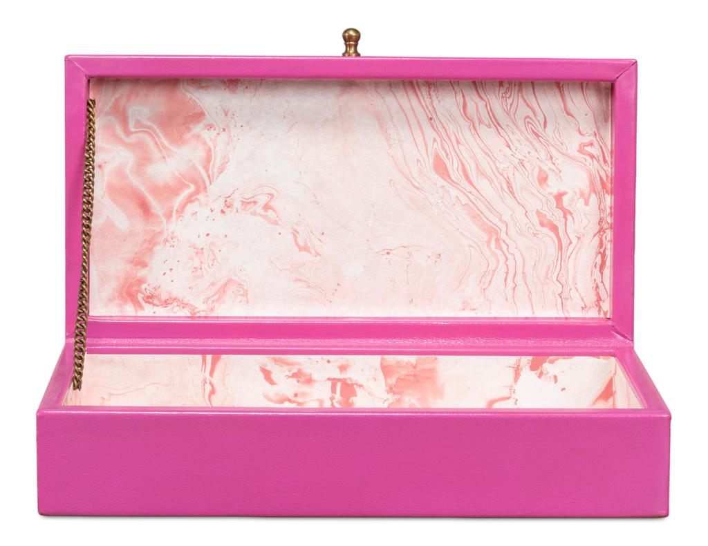 Gatsburg Pink Shagreen Box (Set of 2) - Ornate Home