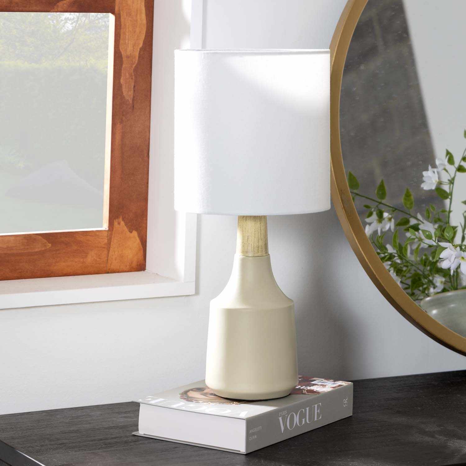 Gattaran Ivory & White Table Lamp - Ornate Home
