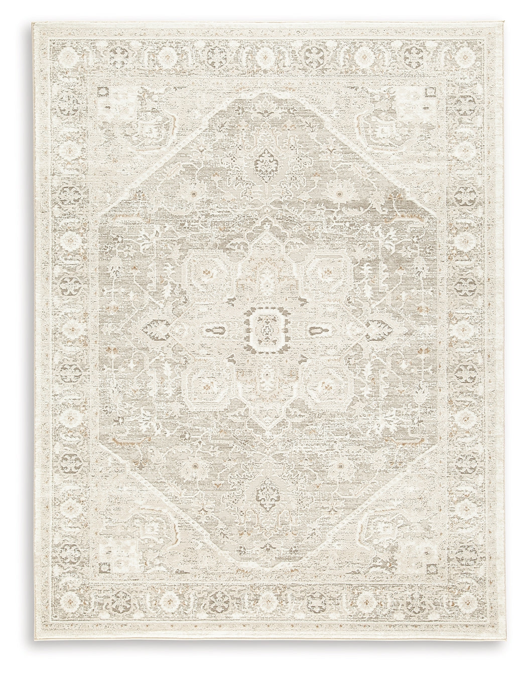 Gatwell Ivory/Gray/Tan 5' x 7' Rug - Ornate Home