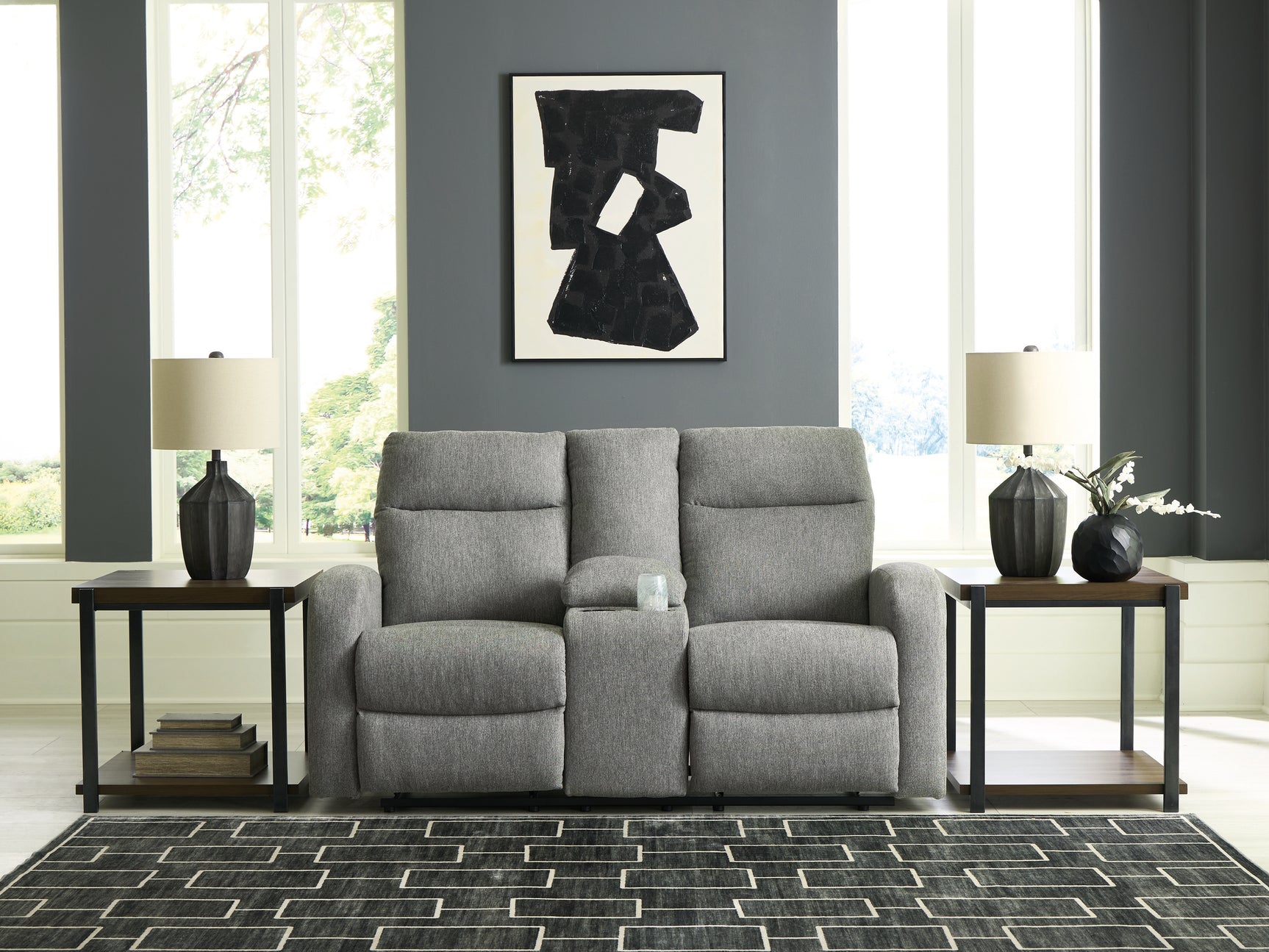 Gauntlet Sterling DBL Rec Loveseat w/Console - Ornate Home