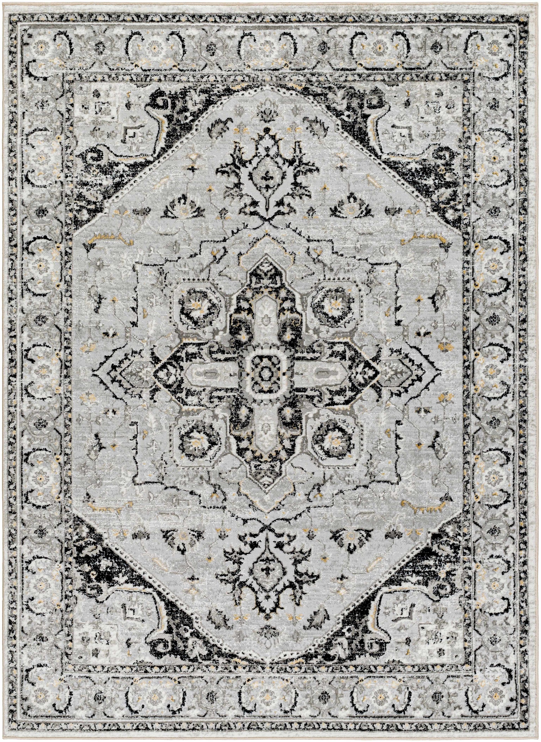 Gauri Gray Medallion Area Rug - Clearance - Ornate Home
