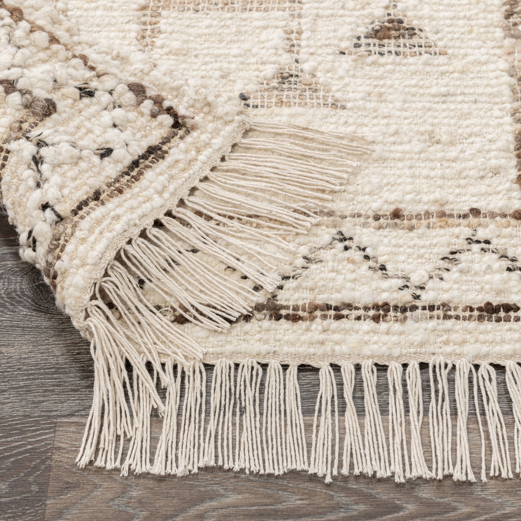 Gazi Ivory/Brown Multi Rug - Ornate Home
