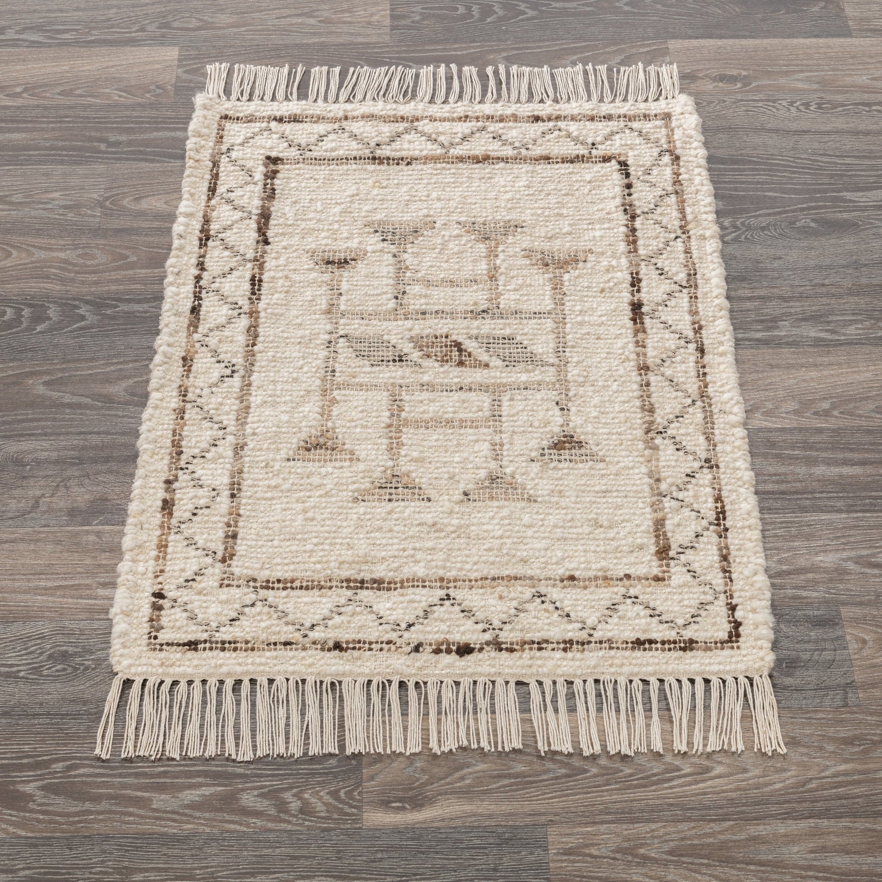 Gazi Ivory/Brown Multi Rug - Ornate Home